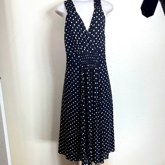 (T3)INC International Concepts Halterneck dress with black an white polka dots,M - Picture 2 of 13